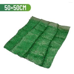 Decorative Flowers 1pc Green Artificial Grass Mat Simulation Lawn Turf DIY Micro Landscaping Gardening Props Home Decor Garden