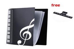 Music Sheet File Paper Documents Storage Folder Holder Plastic A4 Size 40 Pockets Black5821165