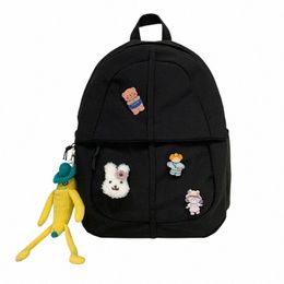 korean Style Waterproof Canvas Small Mini Backpack For Women Fi Travel Backpack School Bag For Tennage Girl Shoulder Bag n0Xf#