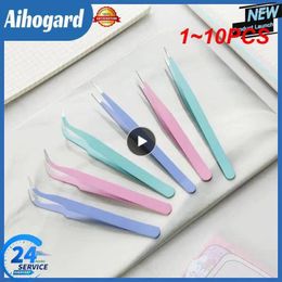 Drinking Straws 1-10PCS For Nail Stickers Stainless Steel Clip Manicure Accessories Multifunctional Plier Portable Elbow/straight End
