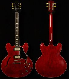Jazz Electric Guitar Quality Guitar Aged Look Semi Hollow Body Win Red6123344