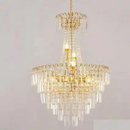 Party Decoration Crystal European Chandelier Pendent Light Venue Layout Stage For Backdrop Celling Drop Delivery Home Garden Festive S Dhyt0
