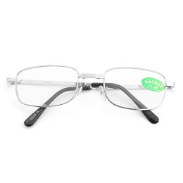 Hot Foldable Clear Men Women Reading Glasses Grid Case with Belt Clip Presbyopic Ultra-light TR Magnifying Glasses +1.0~4.0