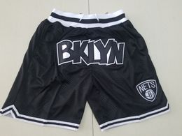 Mens''Brooklyn''Nets''Authentic shorts Basketball Retro Mesh Embroidered Casual Athletic Gym Team Shorts 06