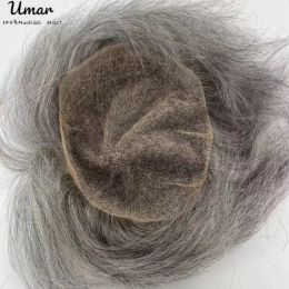 Full Swiss Lace Men Toupee Human Hair Front Bleach Men Wig Breathable Men Hair Prosthesis Replacement Systems Unit