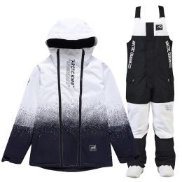 Ski Suit Men Women Snowsuit Winter Warm Windproof Waterproof Outdoor Snowboard Ski Clothes Pants Sets SK091