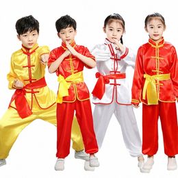 100-180cm Chinese Traditial New Year Costumes Wushu Kung Fu Uniform Children Adult Man Boys Tang Suit Taekwdo Performance j9dY#