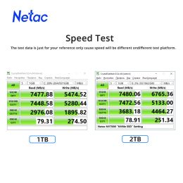 Netac SSD 4TB M.2 PCIe4.0x4 NVMe 7400MB/s 2TB 1TB Hard Drive Internal Solid State Disc for PS5 Desktop NV7000
