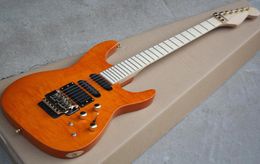 Two Colours Electric Guitar with Floyd RoseGold HardwareFlame Maple VeneerCan be Customised as request1974935