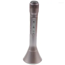 Microphones Flash Led Light Wireless Bluetooth Condenser Microphone Ktv Player Mic Home Party Karaoke Hanheld Speaker Record