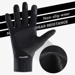 Waterproof Winter Warm Gloves Men Touchscreen Palm Leather Non-Slip Motorcycle Gloves Women Thick Sports Fishing 2023 Hot Sale
