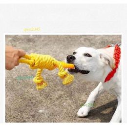 Dog Teeth Grinding Bite Resistant Cotton Rope Small Medium Large Dogs Knot Pet Weaving Biting Ropes Dog toys Pet supplies Dog supplies Not biting people