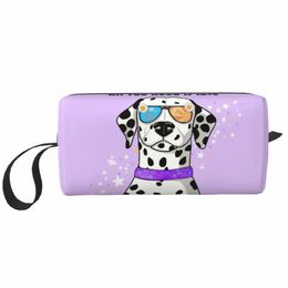 travel Dalmatian Dog Lover Toiletry Bag Cute Makeup Cosmetic Organiser for Women Beauty Storage Dopp Kit Case u5jh#