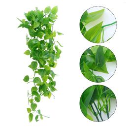 Decorative Flowers Artificial Hanging Plants Greenery Indoor Outdoor For Room Garden Wedding Wall Decoration ( Green )