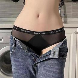 Women's Panties 3 Pcs/Lot Transparent Ultra-thin Seamless Underwear Mid-Rise Comfortable Sport Briefs Female Sheer Mesh Triangle