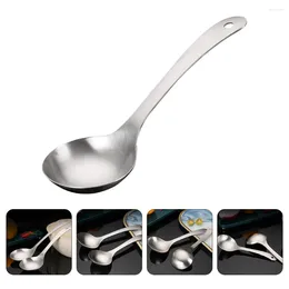 Spoons Stainless Steel Rice Spoon Portable Household Noodles Scoop Kitchen Supply (S)