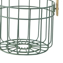 Kitchen Storage Metal Wire Egg Basket For Collecting Chicken Eggs Holder Green L