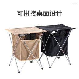 Camp Furniture Portable Outdoor Folding Table Lightweight Aluminium Alloy Cam Barbecue Picnic Drop Delivery Sports Outdoors Camping Hik Otbm8