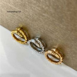 Rings Jewelry Band Rings Desingers Ring Men and Women Width and Narrow Version Open Rings Easy to Deform Lady Silver Snake Plated Light