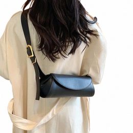 adjustable Wide Strap Shoulder Bag for Women Underarm Small Retro PU Casual Bag Handbag Shopper Purse Fi Crossbody Bag I09p#