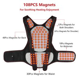 Self-heating Back Support Belt Tourmaline Magnets Therapy Warming Brace Belt Posture Corrector Shoulder Lumbar Back Pain Relieve