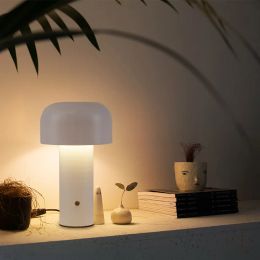 Modern Creative USB Charging Colorful Mushroom LED Table Lamp Bedroom Bedside Study Reading Lamps Living Room Decor Night Lights