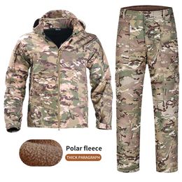 -5°F Military Jackets Thermal Tactical Pants Camo Multicam Pants Work Clothing Combat Uniform Airsoft Hooded Coats Hunting Suit