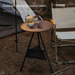 Camp Furniture Outdoor Triangular Folding Table Portable Solid Easy To Store Circular Small Adjustable Camping Tripod