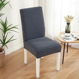 Chair Covers 1PC Thick Jacquard T-shaped Pattern Seat Case Elastic Dining Protector Office Restaurant Universal Size