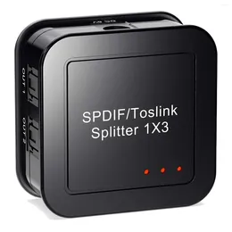 Spoons Digital Optical Audio 1X3 Splitter SPDIF TOSLINK Fiber 1 In 3 Out For Blue-Ray DVD HDTV