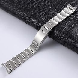 Watch Band For 316L Series Solid Stainless Steel Strap Male 22mm Bracelet Waterproof Accessories Rivet Drawing Bands220j