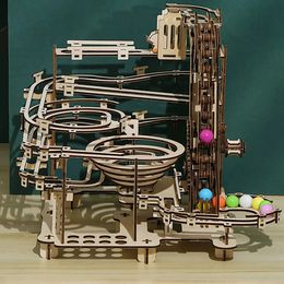 Hands Craft DIY 3D Wooden Puzzle Instrument Assembly Building Model Kit Brain Teaser Puzzles 240319
