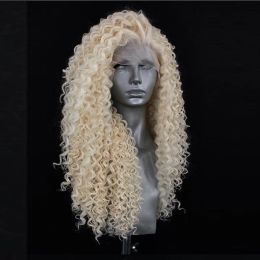 Bernardo 613 Blonde Wigs for Women Synthetic Lace Front Wig Kinky Curly Frontal Wig Heat Resistant Fibre Hair Lace Wig Cosplay