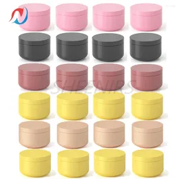 Storage Bottles 12/24pcs 50ml Aluminium Candle Tin Round Containers Practical Jar Solid Airtight Metal Cream Pot