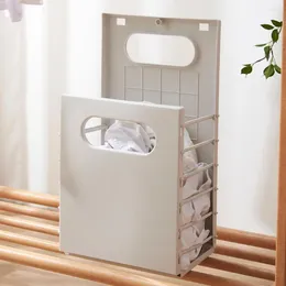 Laundry Bags Magnetic Basket Modern Foldable With Hooks Capacity Multi-functional Organiser For Bathroom