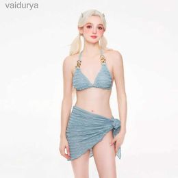 Women's Swimwear Women Push Up Bath Outlet Beachwear Swimsuit Female 2024 Bikini Set Mayo Outing Split Three Piece Super Fairy Belt yq240330