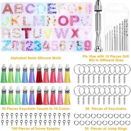 Equipments 1 Set Crystal Epoxy Resin Molds Alphabet Letter Number Pendants Casting Silicone Mould DIY Crafts Keychain Jewelry Making Tools
