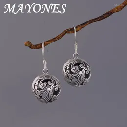 Dangle Earrings MAYONES Authentic 925 Silver Spray Hollow Beaded Drop For Women Vintage Small Balls Hanging Engagement Jewellery