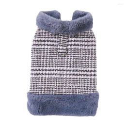 Dog Apparel Cute Pet Clothes Stylish Color-blocked Vest With Traction Ring Warm Winter Coat Comfortable Outfit For Cats Puppies