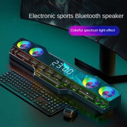 Speakers RNABAU V18 Colourful Keyboard Speaker Home Desktop Computer Audio Game LED Colourful Lights Esports Bluetooth Speaker
