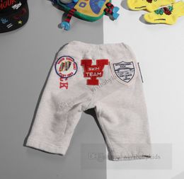 DD style Boys letter embroidery shorts fashion kids badge Elastic waist half pants designer children cotton casual shorts Z7428