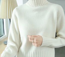 2023 Autumn Winter Jersey Mujer Sweater Korean New Turtleneck Solid Color Long Sleeve Jumpers Knitted Pullover Slim Pull Femme