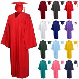 2022 Unisex Student Graduati Kleid Tasse Cap Anhänger Set Formale High School Roben + Hut Set Universität Bachelor Kleidung Dropship c5hy #