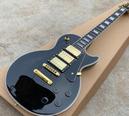 Black beauty Electric GuitarMahogany body and neckGold hardware with tonepro bridge 3pickupsebony fingerboardftets binding195680901