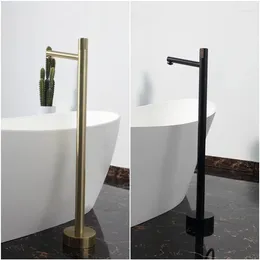 Bathroom Sink Faucets Chrome Floor Standing Faucet Tall Basin Bathub Cold And Water Mixer Tap Single Handle