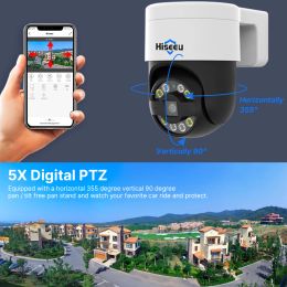 4K 8MP 2K 4MP PoE PTZ IP CCTV Camera Video Surveillance Security Outdoor 5x Digital Zoom Audio Street ONVIF Colour For Hiseeu NVR