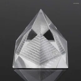 Party Decoration 1pc 40 40mm Egyptian Clear Crystal Quartz Pyramid Home Desk Gift