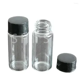 Storage Bottles 5/10 Pcs Clear Amber Glass Small Sample Vials Laboratory Powder Reagent Containers Screw Lids 2ml 3ml 5ml 10ml