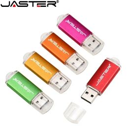 JASTER Black USB Flash Drive Colourful Metal Memory Stick 64GB Creative Gift Pen Drive 32GB Waterproof U Disc 16GB 8GB