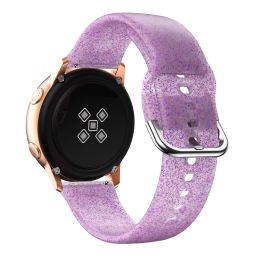 20mm Glitter Band for galaxy watch active 2 44mm 40mm Luminous Fluorescence Grils Strap for Samsung Huawei Amazfit Smartwatch